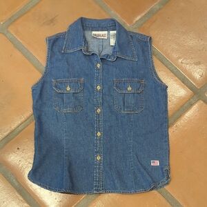 Bill Blass Vintage Denim Top Size Small